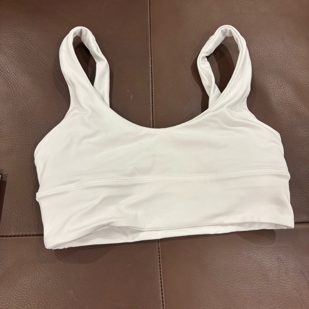 White Lululemon Align Scoop Neck Sports Bra